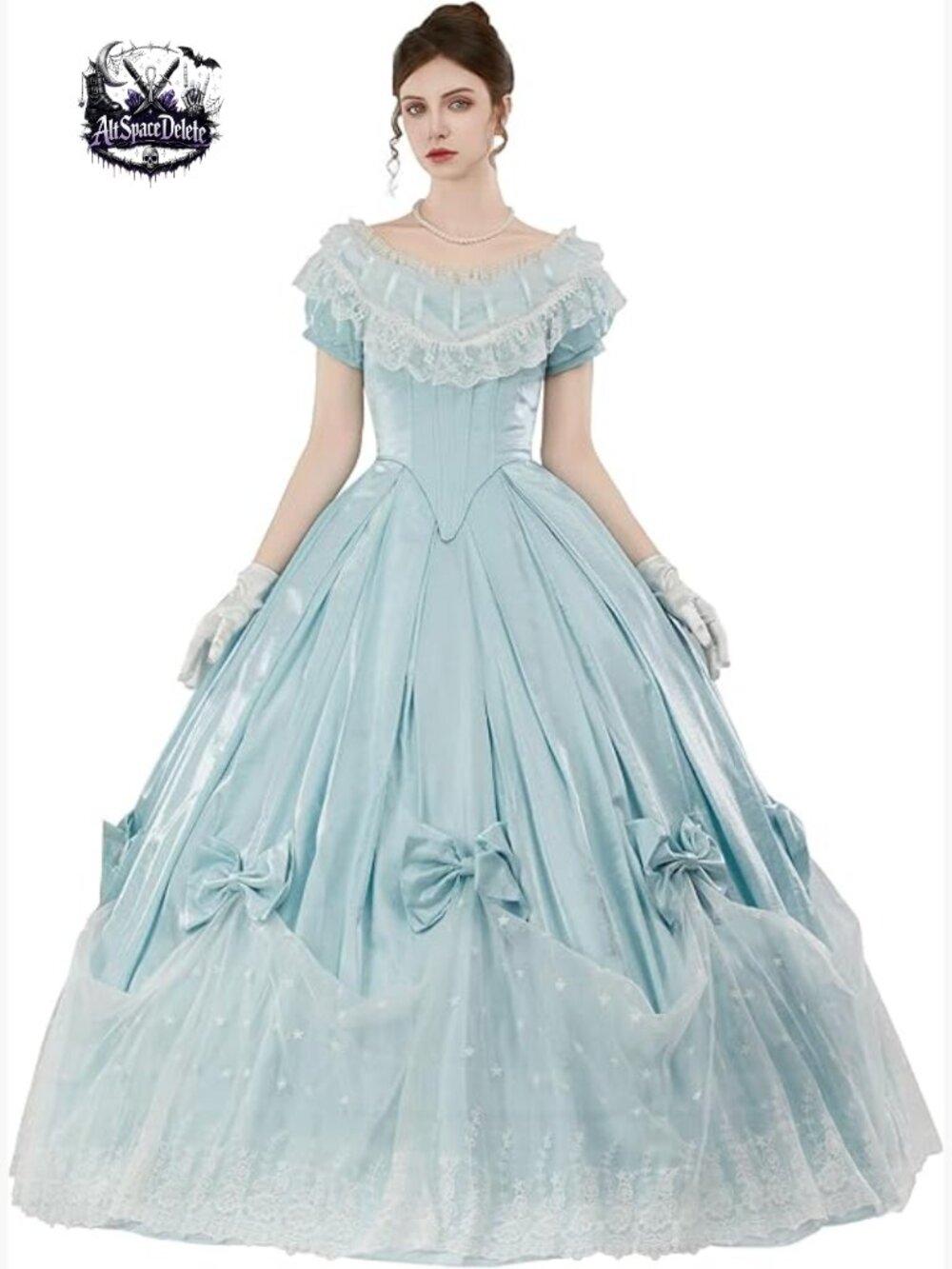 Medieval Renaissance Ball Gown Dress Victorian Costume Formal Long Sleeve